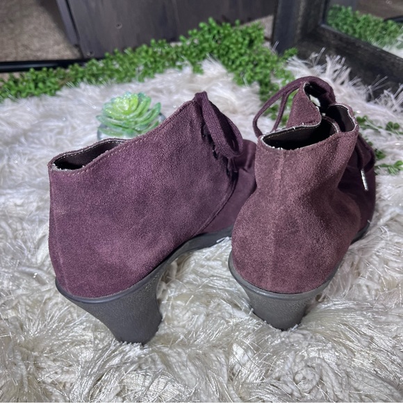 Aerosoles Ruffalo Suede Lace Up Bootie - EGGPLANT PURPLE - Size 8M - Picture 10 of 16